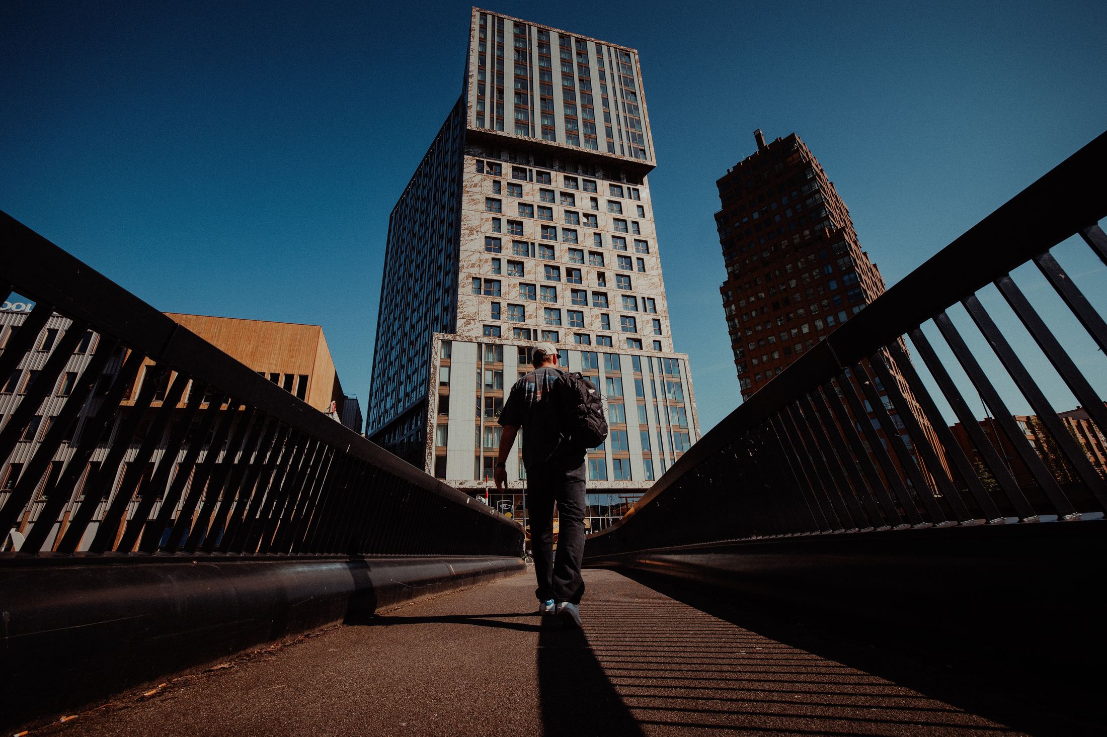 Freelancer onderweg in de stad